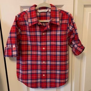 Janie and Jack size 3 red white and blue button down